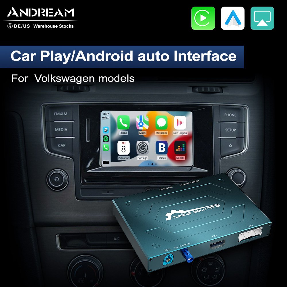 Andream Wireless Carplay Android Auto Interface Box Module For Volkswagen VW Golf Passat Lingdu Tiguan Teramont 2014-2018 Navigation MMI MIB System - Image 2