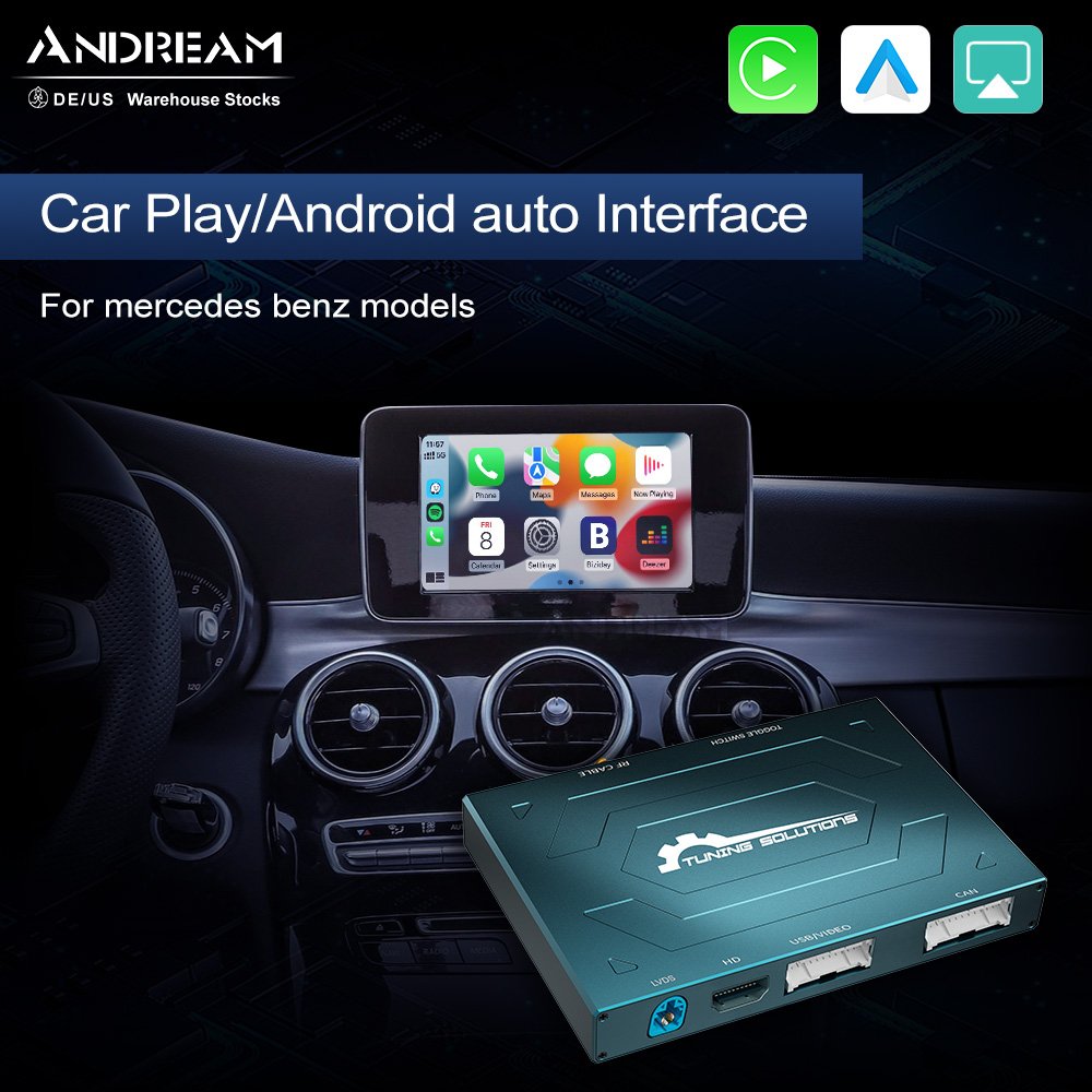 Andream Wireless CarPlay Android Auto MMI Interface Adapter Prime Retrofit For Mercedes Benz NTG 4.5 4.7 4.8 5.0 5.1 Mirror Link Navigation Box Kit - Image 2