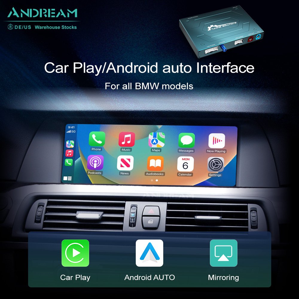 Andream Wireless CarPlay Android Auto MMI Prime For BMW CIC NBT EVO System Series 1 2 3 4 5 6 7 X1 X3 X4 X5 X6 X7 Mini I3 I8 GPS Navigation Kit - Image 3