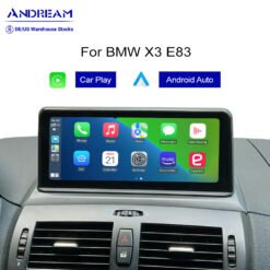 Andream 10.25" Wireles CarPlay Android Auto For BMW X3 E83 2003-2010 Without Original Car System Multimedia Head Rear Camera Touch Screen