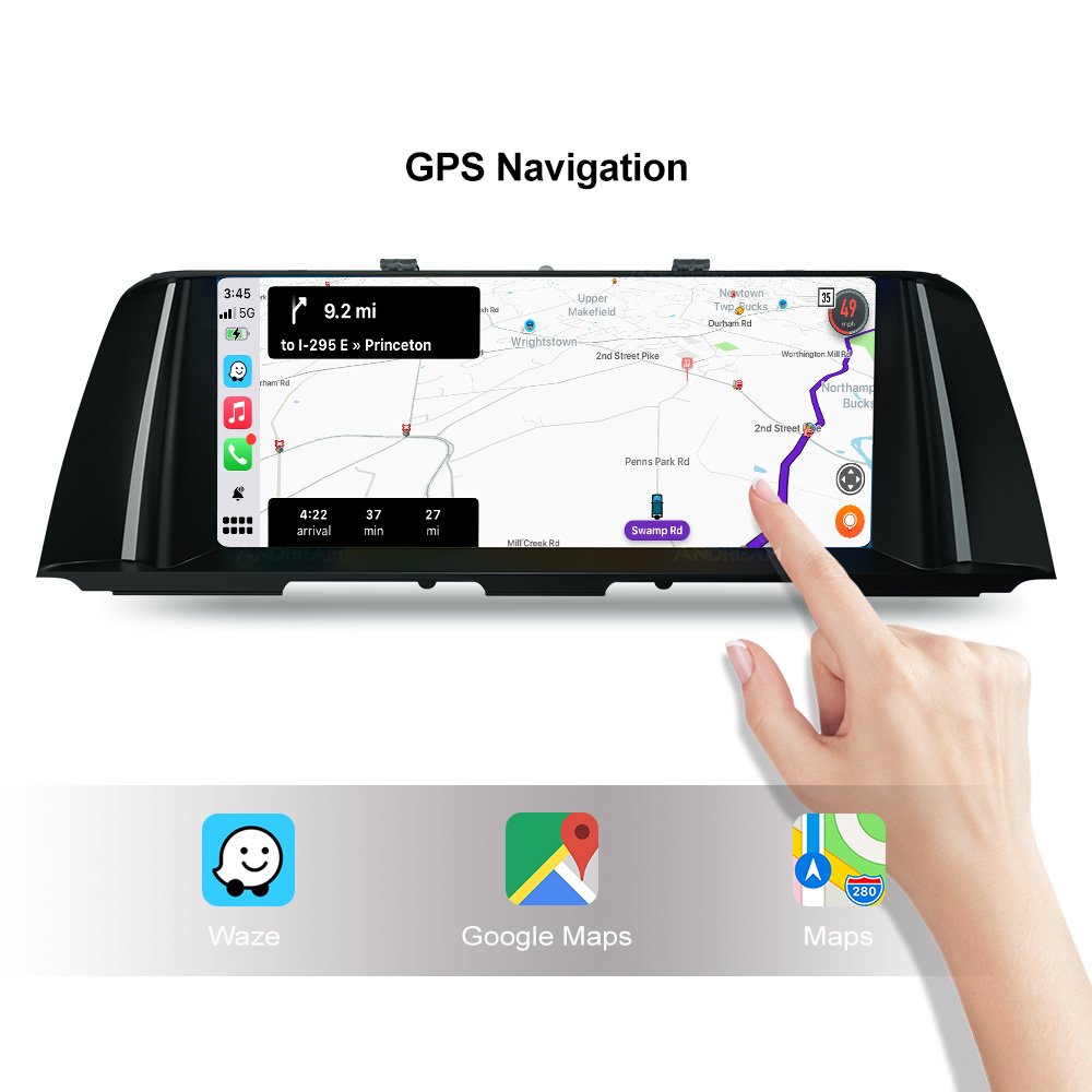 Andream 10.25" Wrieless CarPlay Android Auto Car Multimedia For BMW Series 5 F10 F11 F18 CIC NBT Head Unit Video Touch Display Screen - Image 4