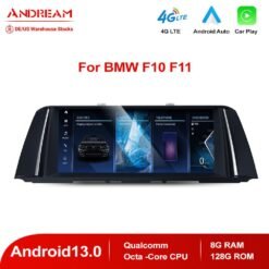 Andream 10.25" Android 13.0 8G+128G Qualcomm 8 core IPS Car Smart Navigation Core Radio For BMW Series 5 F10 F11 F18 Original CIC NBT System