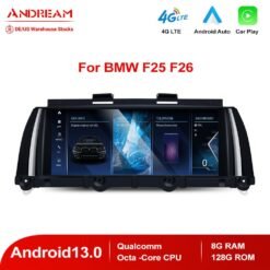 Andream 8.8" Android 13 8+128G Qualcomm Octa-core 4G+64 Car Interface MultiMedia For BMW X3 F25 X4 F26 CIC NBT GPS Navigation Touchscreen Head Unit