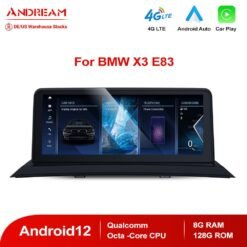 Andream 10.25" Android 13.0 8G+128G Qualcomm Octa-core IPS Car Interface Smart NavigationCore Radio Multimedia DVD Car For BMW X3 E83 2003-2010 GPS