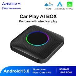 Andream Android 13 Carplay Ai Box With Wireless Android Auto Netflix YouTube Iptv 4+64G For VW Toyota Ford Mazda Volvo KIA BMW Audi Benz Streaming