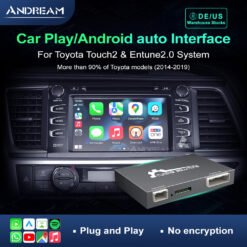 Andream Wireless CarPlay For TOYOTA Touch2 2014-2019 Highlander Tundra CHR RAV4 Tacoma Land Curiser Prado Auris Avalon Android Auto