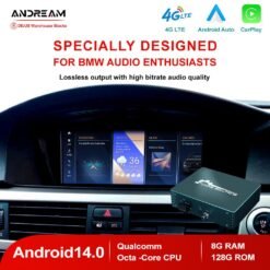 Andream Android Touchscreen Display Upgrade With Fiber Decoder Box For BMW 1 3 5 6 7 Series X1 X3 X5 X6 CIC Systems Carplay Android Auto Navigation