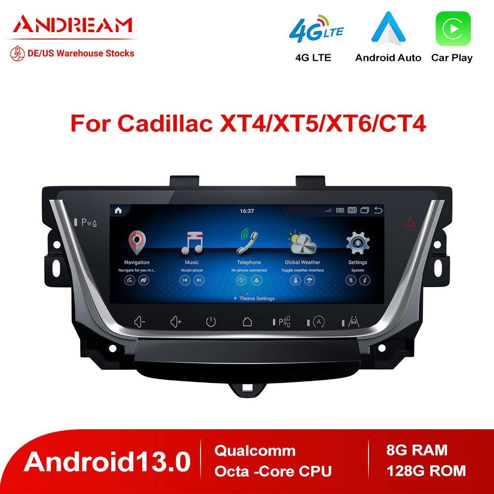 Andream 10.25 Inch Android 14.0 Wireless CarPlay Touch Screen Stereo Android Auto Autoaudio GPS Navi For Cadillac XT5 XT6 2016-2023 Car Radio