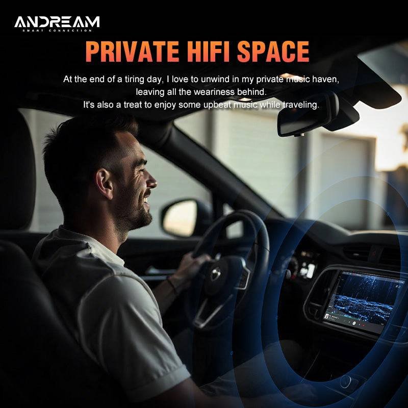 Andream Android 14.0 2K Top Sound Quality Certified DTS Pure Digital DSP Amplifier With Optical Fiber Coaxial Car Universal Carplay Screen Upgrade - Image 3