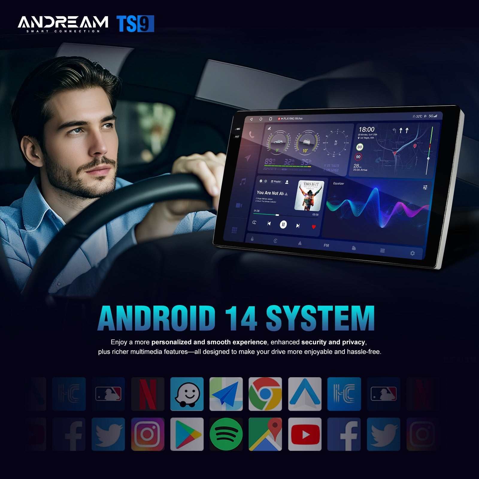 Andream Android14.0 Car Radio Stereo For Ford Focus MK3 MK3.5 2012-2018 Wireless CarPlay Andriod Auto MirrorLink DTS DSP Amplifier Radio Backup Camera - Image 5
