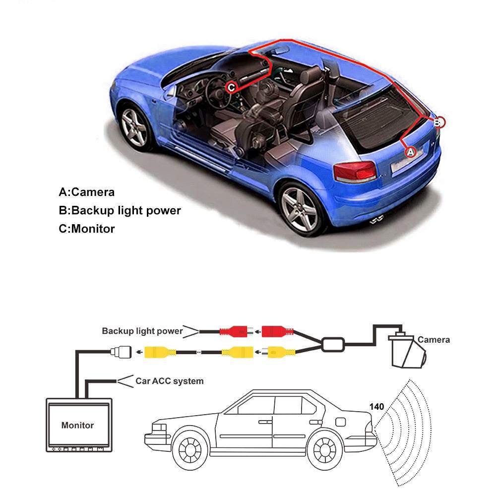AHD 1080P CCD Trunk Handle Rear View Camera For AUDI A6LIA4/A3/A8L(2011) - Image 6