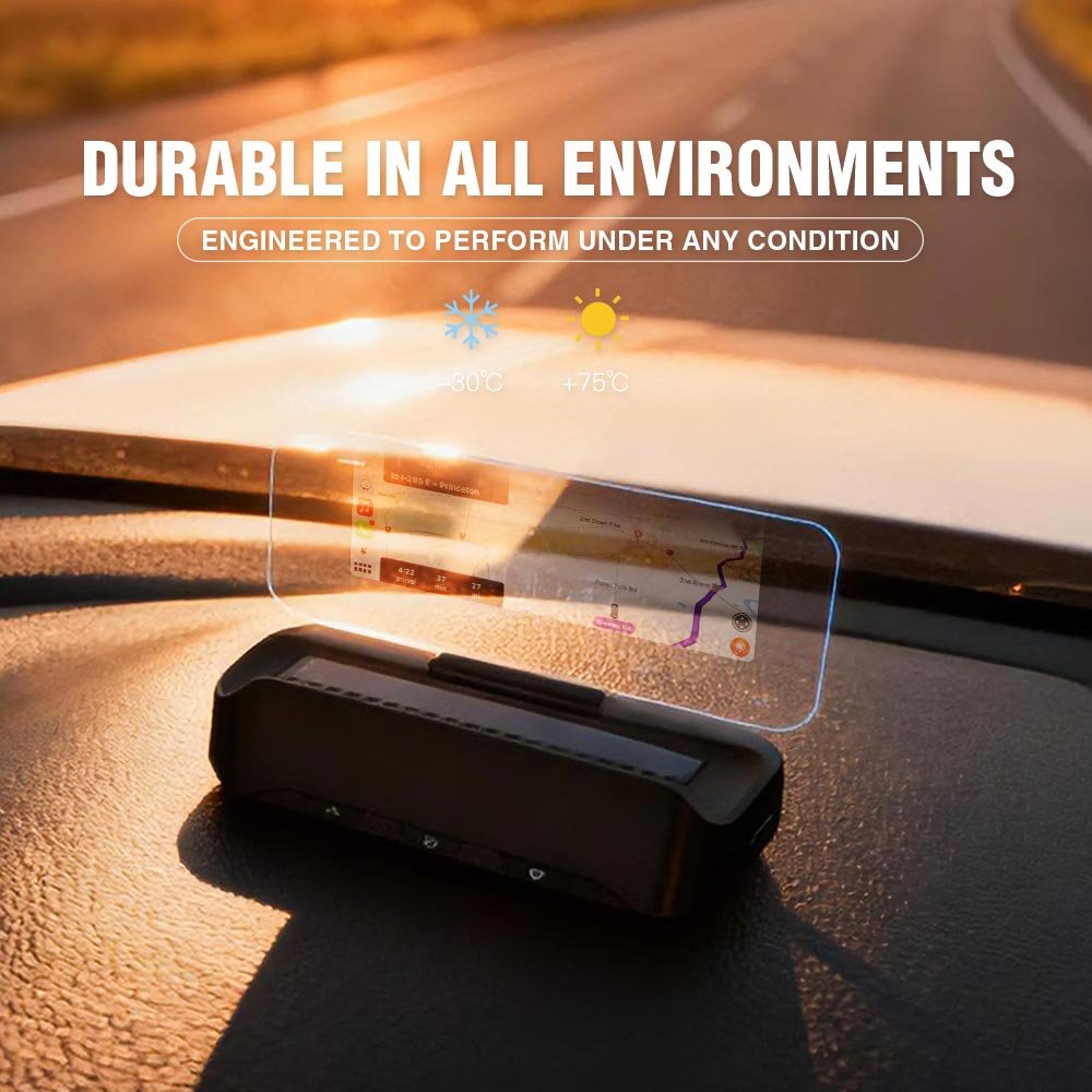 Wireless CarPlay & Android Auto Dual-System HUD High-Definition Projection Navigation Bluetooth Music Remote Control Stay Focused While Driving - Image 3