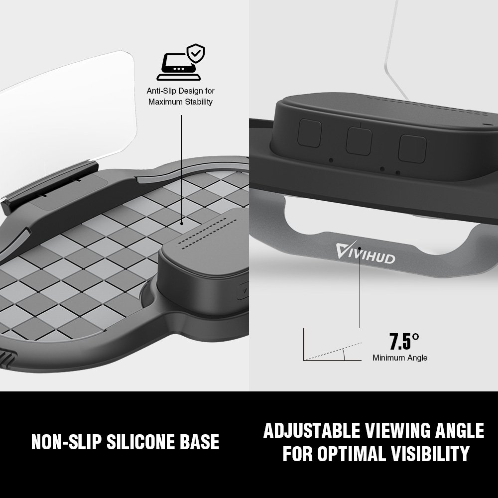 Smart HUD Supports Wireless CarPlay/Android Auto Voice & Button Remote Control Real-Time Navigation Music Playback Universal Fit for All Cars - Image 4